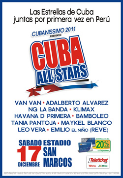 Monster Timba Concert in Lima Perú - Cuban Music News - Noticias de música cubana