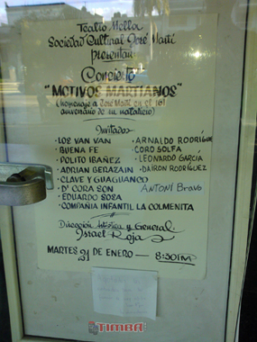 Cartelera Motivos Martianos