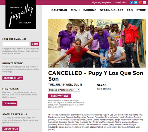 Pupy y los Que Son Son canceled in Seattle & San Francisco - Cuban Music News (TIMBA.com)