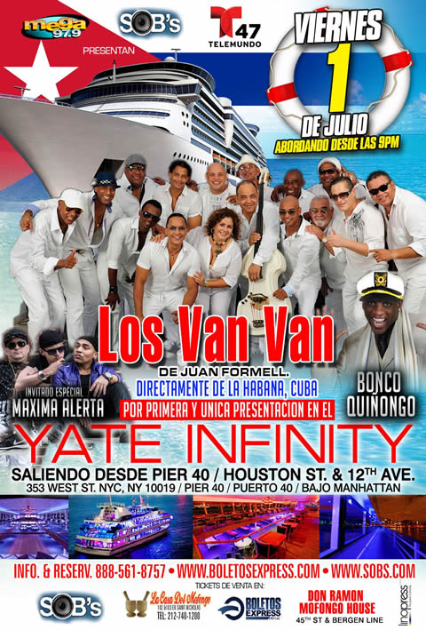 Los Van Van in New York - Infinity Yacht