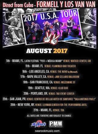 Los Van Van US Tour 2017