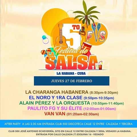 Festival de la Salsa en Cuba Feb.27