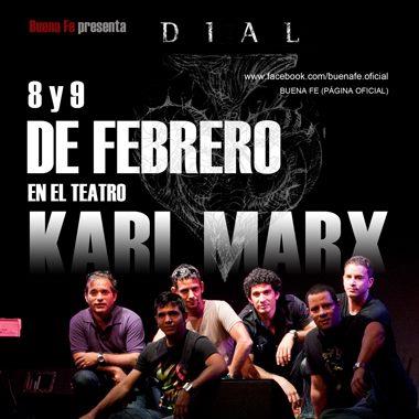 Buena Fe presentan el nuevo CD "DIAL" el 8 y 9 de diciembre en el Teatro Karl Marx
