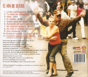 Adalberto Álvarez - El son de altura (back cover)