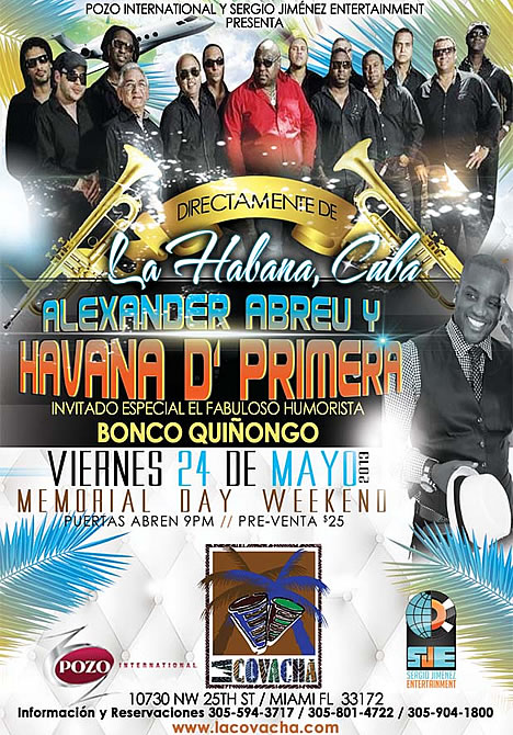 Havana D' Primera U.S.A. Tour 2013 - TIMBA.com Home of Cuban Music