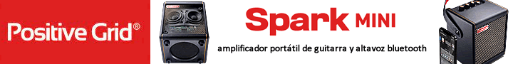SPARK MINI de Positive Grid. Amplificador de práctica portátil alimentado por batería y altavoz Bluetooth® con integración de aplicación inteligente y sonido multidimensional grande y hermoso. ¡Lleva tu tono a cualquier parte!