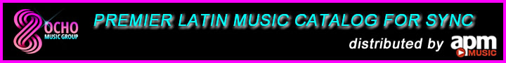 Ocho Music Group LLC brings you a boutique, premier Latin Music catalog crafted by real artists using live instruments.-- Latin Music for sync. Music Synchronization licenses. Licencias de música latina. Licencias de sincronización. 