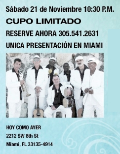 Septeto Nacional en Miami