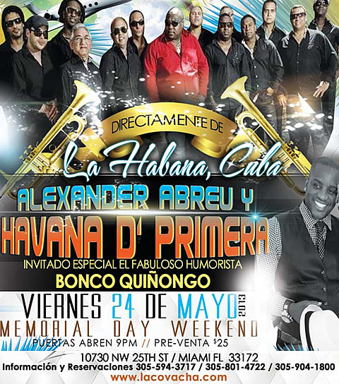 El Pikete opens for Havana D Primera at La Covacha - May 24 in Miami - Cuban Music News - Noticias de la musica cubana