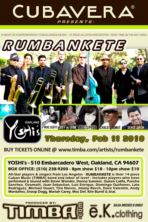 Rumbankete Feb 11 Yoshi's Oakland